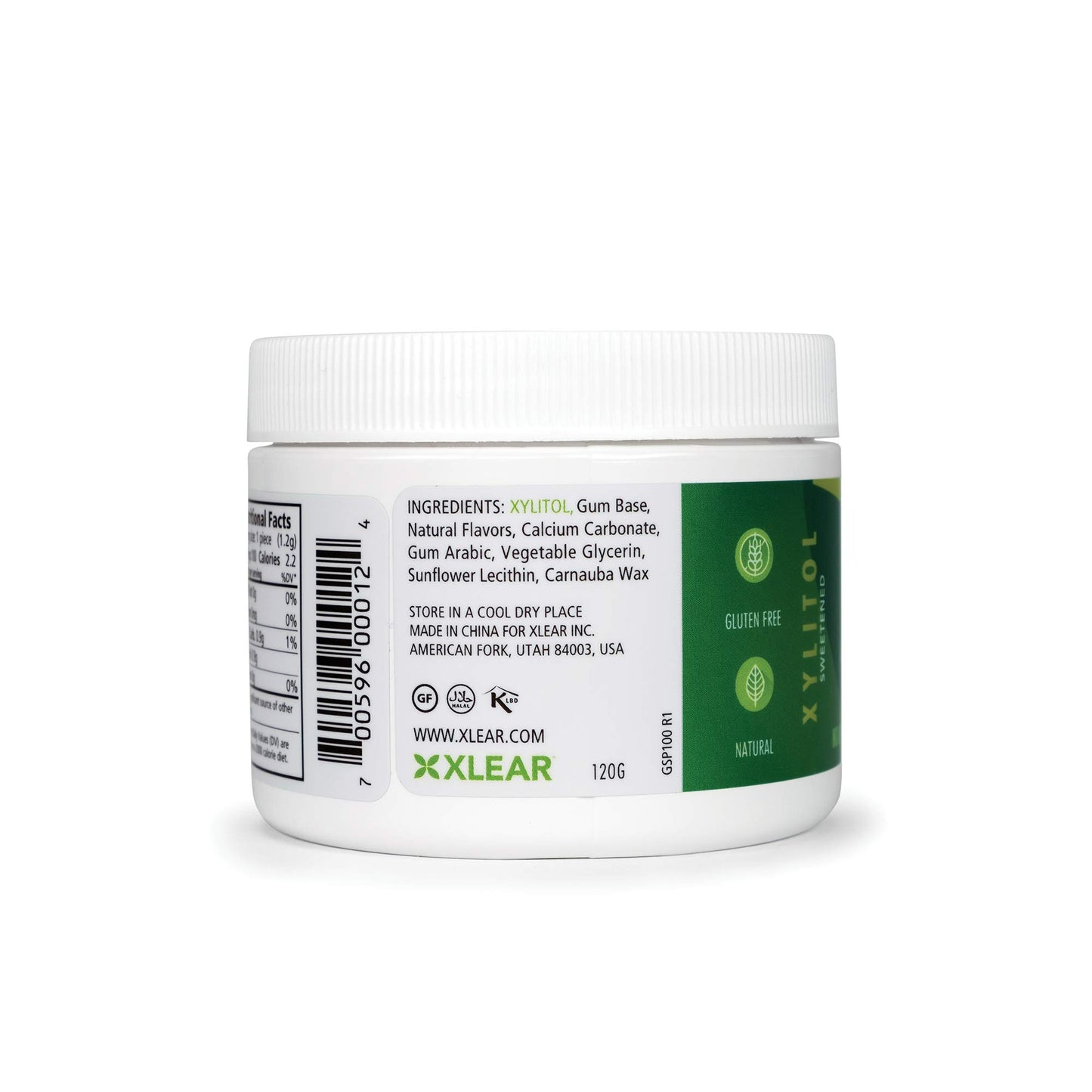 Spry Fresh Natural Xylitol Chewing Gum Dental Defense System - Aspartame-Free, Sugar-Free, Non-GMO, Gluten-Free (Spearmint, 100 Count - Pack of 1)