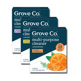 Grove Co. Multi-Purpose Cleaner, Refill Concentrate (6 x 1 Fl Oz) Plant-based Household Cleaning Supplies, Ammonia & Chlorine Free, No Plastic Waste