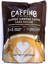 3 in 1 instant Coffee Latte with Less Sugar 7 oz (Classic, 3 Packs)