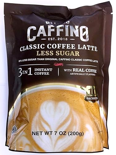 3 in 1 instant Coffee Latte with Less Sugar 7 oz (Classic, 3 Packs)