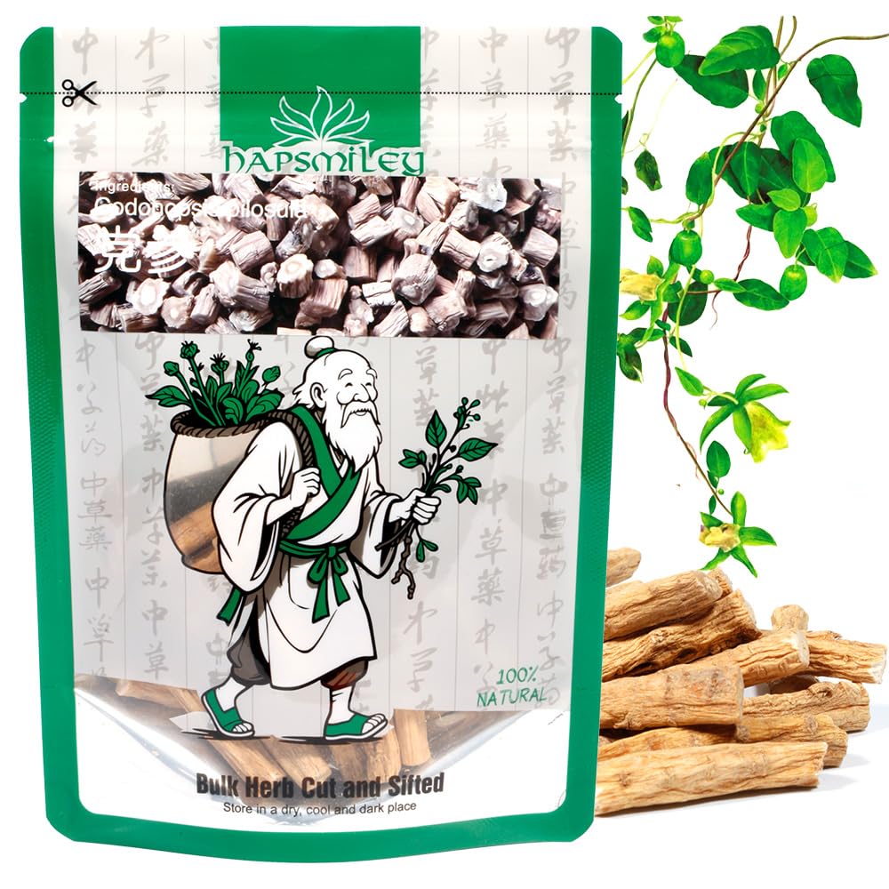 Hapsmiley Codonopsis Pilosula (Radix Codonopsis/Dangshen/??) Wild Dried Roots -Dried Bulk Herbs 3.5 Oz (100 g)