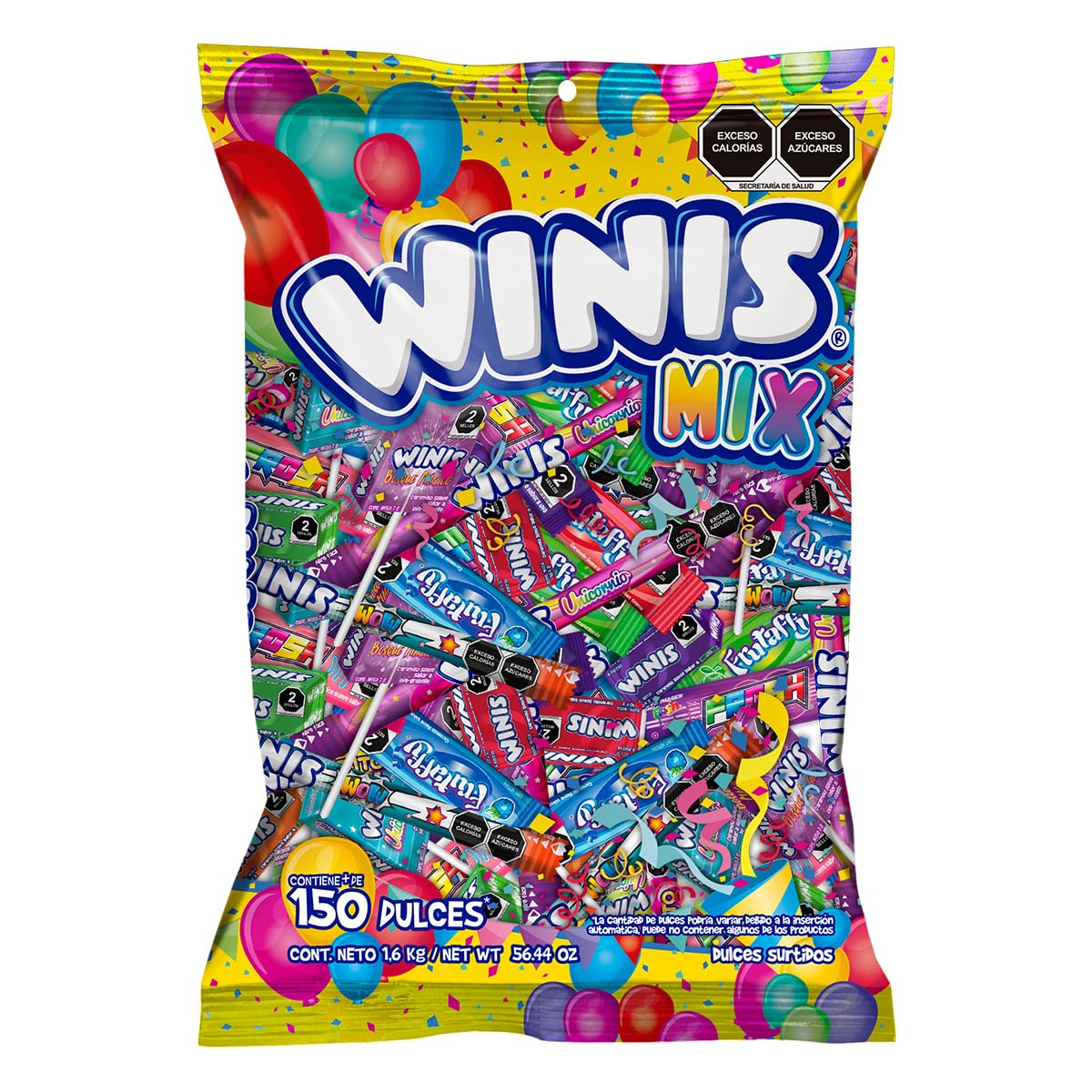 Winis Mix Variety of Mexican Chewy Candies | Bulk Taffy Candy Mix - 3.6 lbs - 150 Individually Wrapped Party | Taffy, Gifts, Holiday, Parties