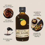 Momofuku Sauce Soy 8 oz - Pack of 2 - Soy Sauce for Asian Cooking - Dark Soy Low Sodium Shoyu - Light Style Dumpling Sauce - Organic Tamari