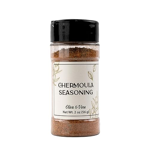 Olive & Vine Chermoula Seasoning, Zesty Flavor, For Grilled Meats & Vegetables, Rich Tradition, Authentic Taste, For Global Recipes (2 Ounce)