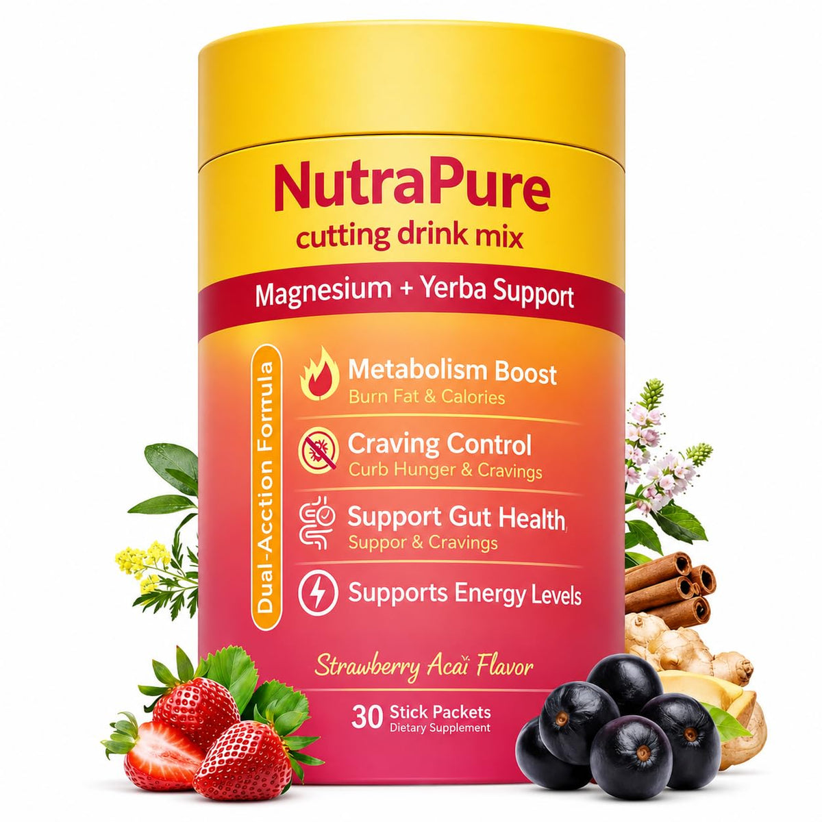 NutraPure Cutting Drink Mix 30 Sticks