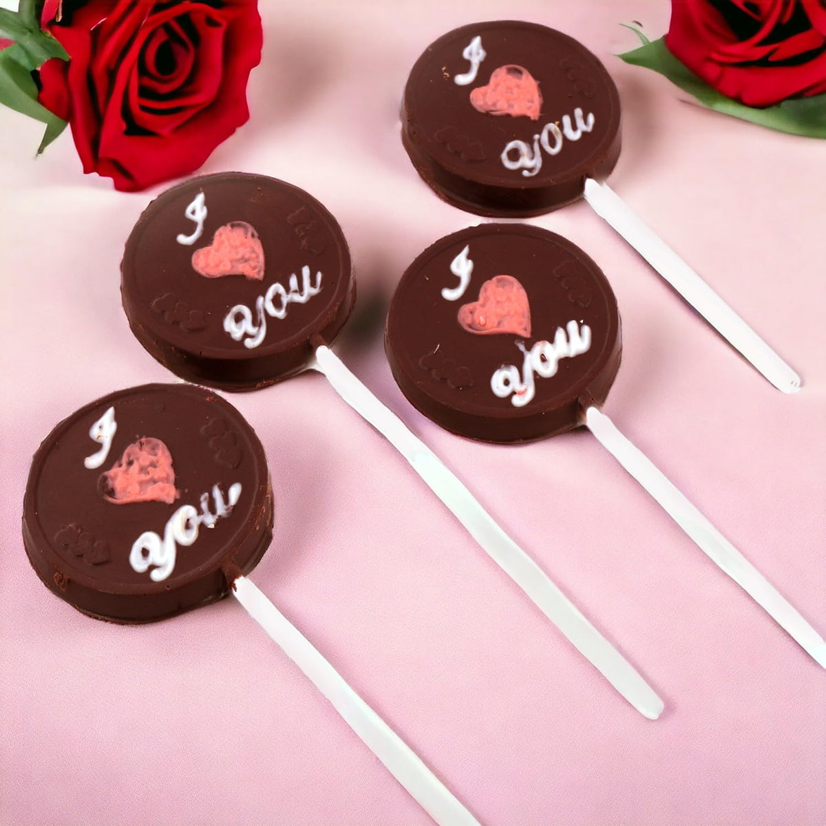 Ghasitaram Gifts Chocolate - Set of 4 I Love U Lollies