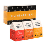 Big Heart Tea Co. Spicy Tea Bags Gift Set - Certified Organic, Ayurvedic Herbal Tea - Small Batch Ground Herbs, Spices in Zero Plastic Sachets