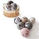 YWXWY Cute Pattern Wool Dryer Balls 6-Pack XL - 100% Organic New Zealand Wool, Natural Fabric Softener & Static Reducer, Reusable Laundry Balls