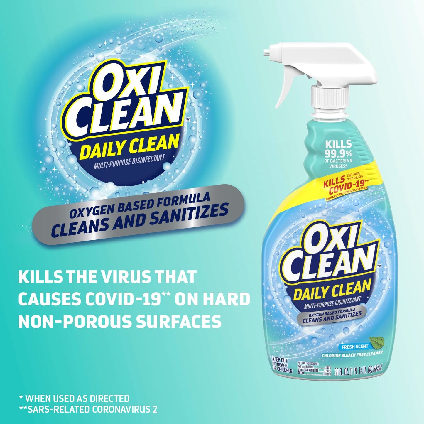 OxiClean Daily Clean Multi-Purpose Disinfectant, 30 oz