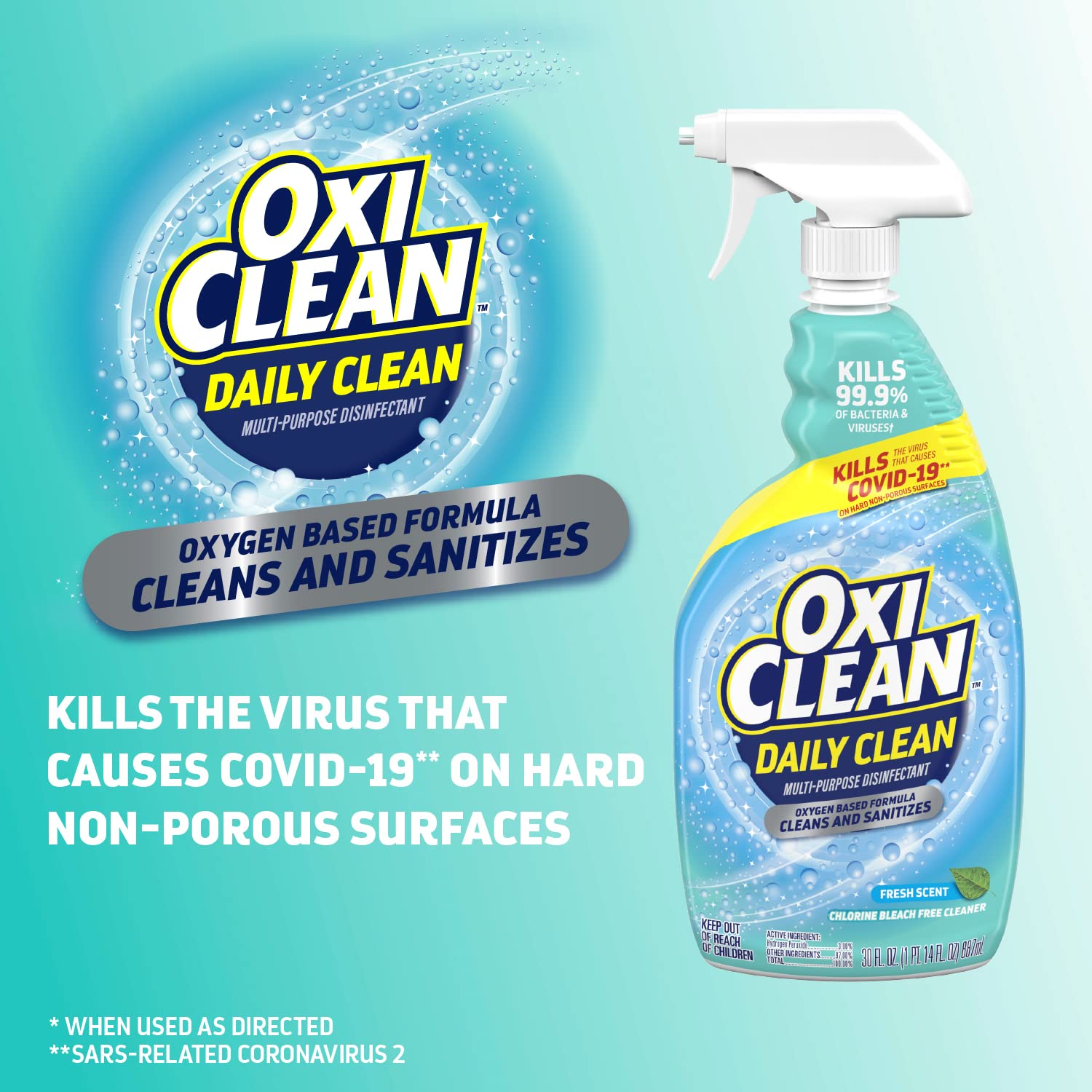 OxiClean Daily Clean Multi-Purpose Disinfectant, 30 oz