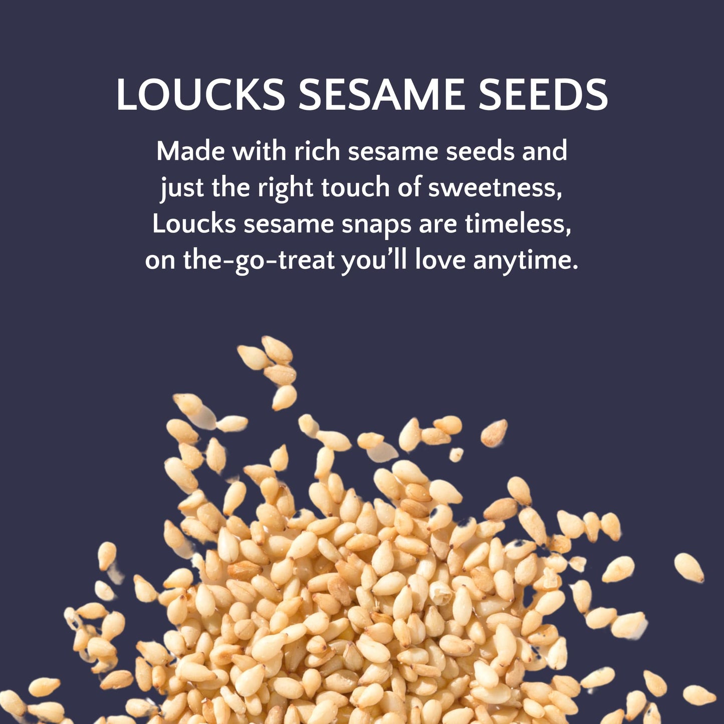 Loucks Original Sesame Snaps Candy Individually Wrapped 16 Three-Packs (48 Bars, 4 Snap Pieces/Bar) Vegan, Gluten-Free, Cholesterol-Free, Kosher