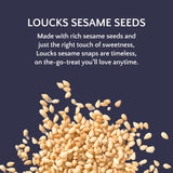 Loucks Original Sesame Snaps Candy Individually Wrapped 3-Pack (3 Bars, 4 Snap Pieces/Bar) Vegan, Gluten-Free, Cholesterol-Free, Kosher Sesame Seed