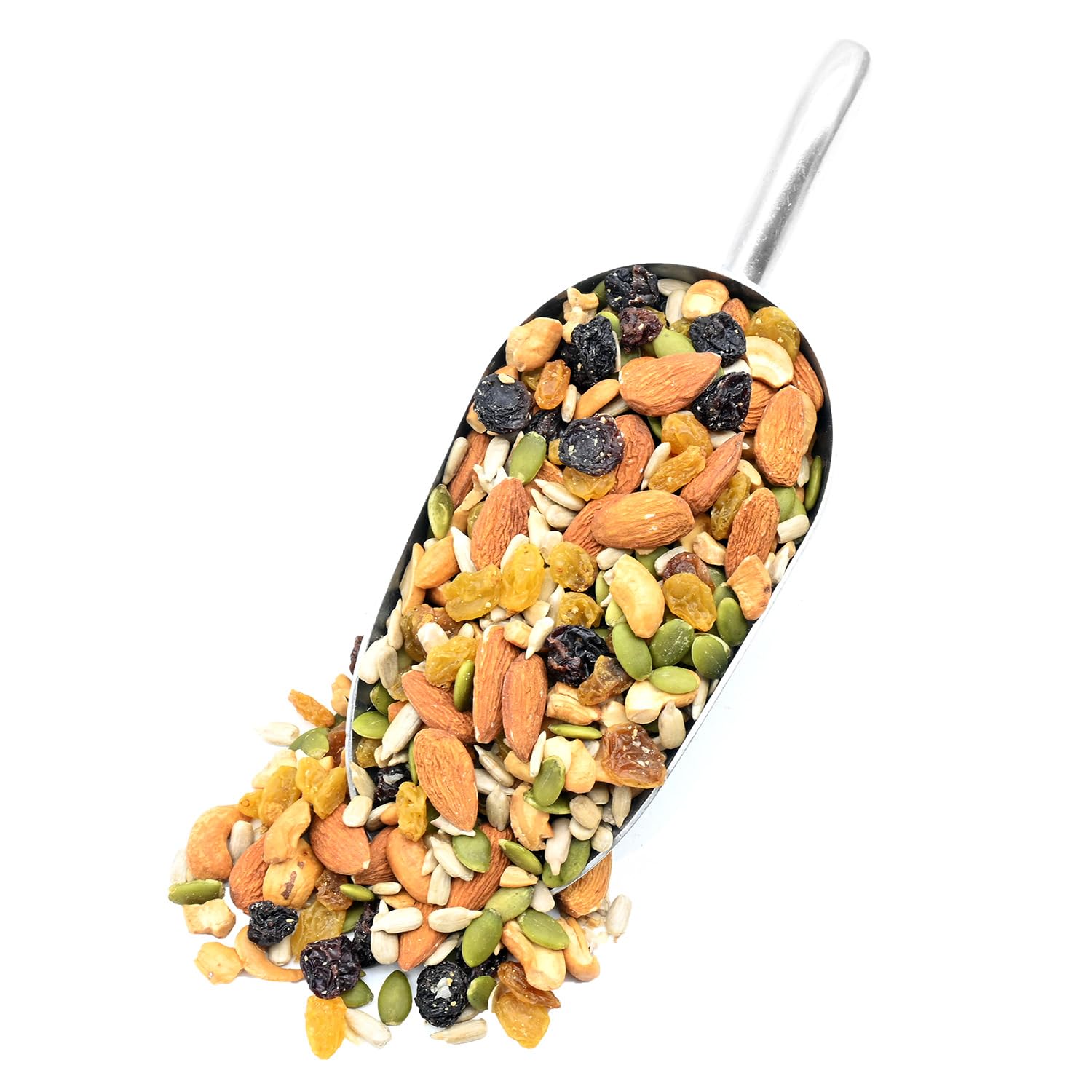Grab Our Nuts Healthy Harvest Trail Mix 40 Ounce Jar: Raw Natural Almonds, Roasted Cashews, Raisins, Golden Raisins, Raw Pumpkin Seeds, Raw Sunflower