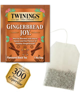 Twinings Gingerbread Joy Holiday Tea, Black Tea Naturally Flavored with Cinnamon and Ginger, Tea Bags Individually Wrapped, 20 Count Ea (Pack of 2)
