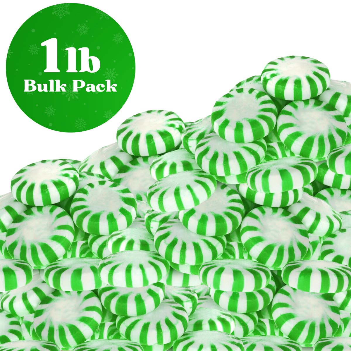 Starlight Spearmint Candy Individually Wrapped, Starlight Mints Bulk Individually Wrapped Spearmint Christmas Candy for Office, Hard Candy Starlight