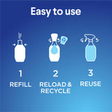 Clorox Bathroom Foamer Refill Cartridge for Clorox Bathroom Foamer Reusable Spray Bottle, Household Essentials, Fresh Scent, 2 Spray Refills