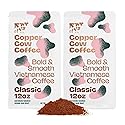 Copper Cow Premium Vietnamese Ground Coffee, 24 OZ | Classic Black Coffee | Dark Roast Made from Robusta Beans | 100% Vietnamese Coffee, Smooth, Bold