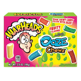WARHEADS Ooze Chewz - Chewy Bite-Size Candy with Sour Filling - Mango, Strawberry, Green Apple, Black Cherry, Watermelon & Blue Raspberry Flavors