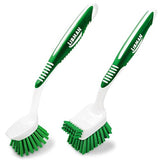 Libman Dish Brush Set with Long Handle - Deep Cleaning Brushes - Dish Scrubber & Scraper - Kitchen Scrub Brush for Dishes, Sinks, Pots, Pans