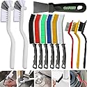 12Pcs Crevice Cleaning Brush Set, Multifunctional Hard Bristle Cleaning Product with Scraper, Designed specifically for Cleaning Narrow Spaces