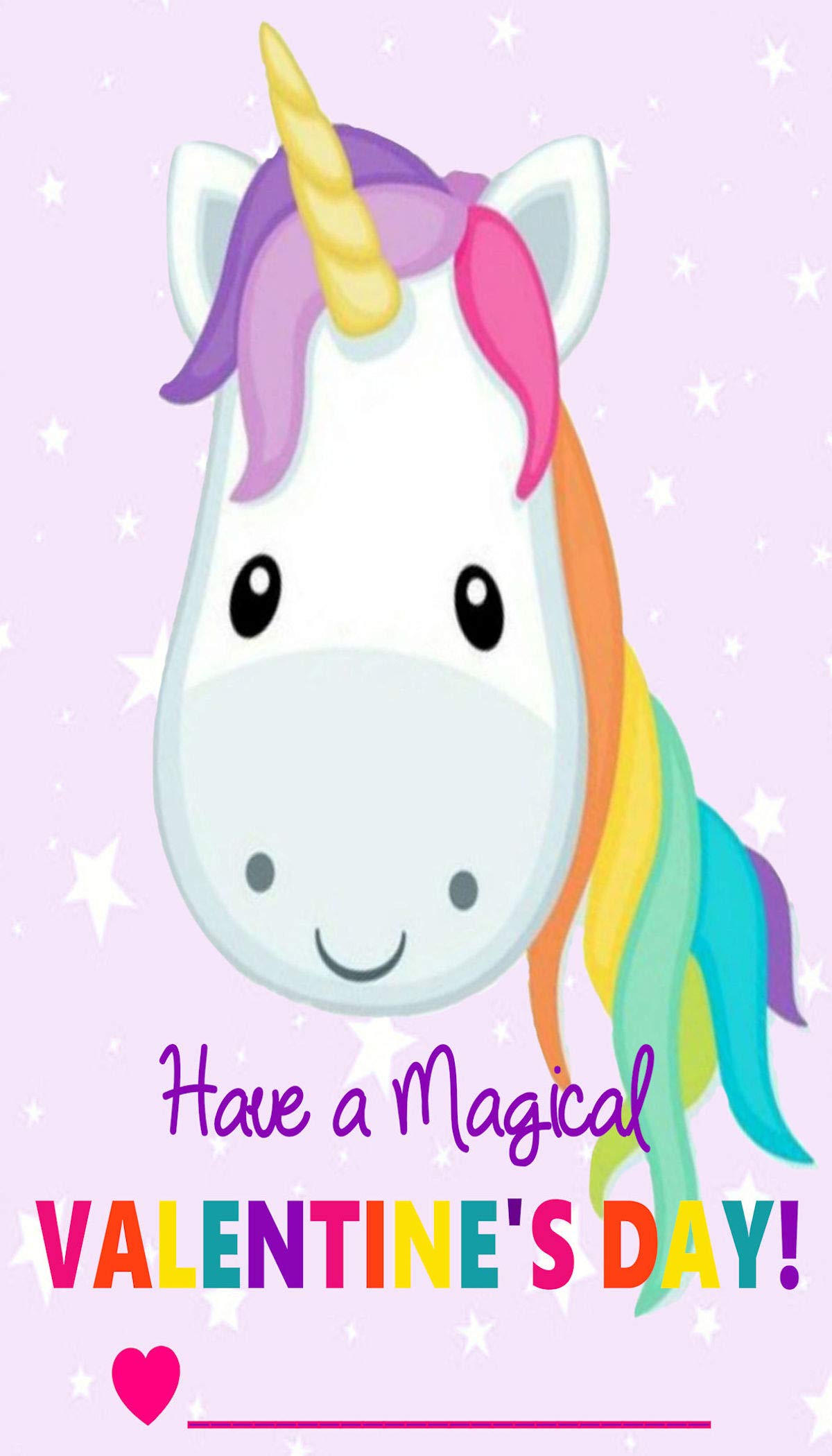 16 Unicorn Valentine Cards With Candy Mini Twisty Pop Sucker for Kids Classroom Party - Set of Exchange Cards with Candy for 16 Children