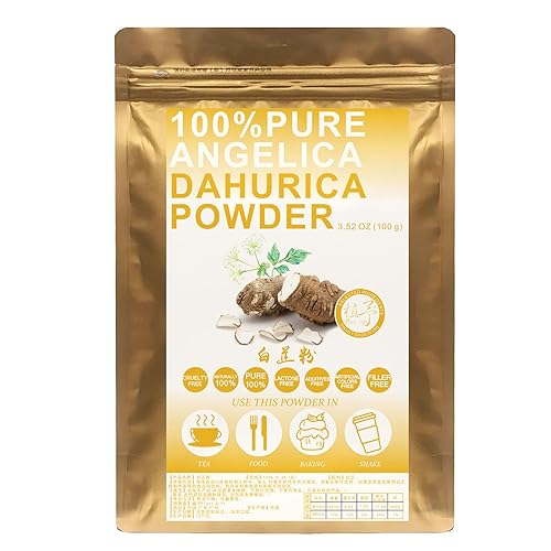 Plant Gift 100% Pure Angelica Dahurica Powder ??? Natural Angelica Flour, Dong Quai Root Powder for Drinks, Adds Flavor and Taste Non-GMO Powder, No