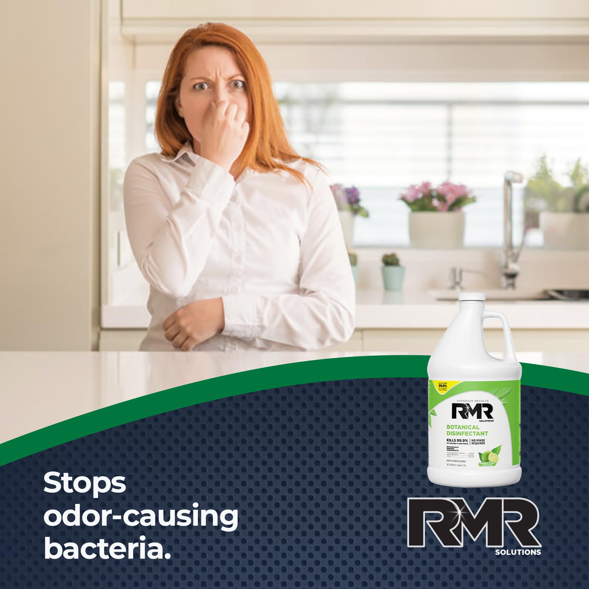 RMR Brands Botanical Disinfectant and Cleaner, Kills 99% of Household Bacteria and Viruses, EPA Registered, Gallon, 4 Pack