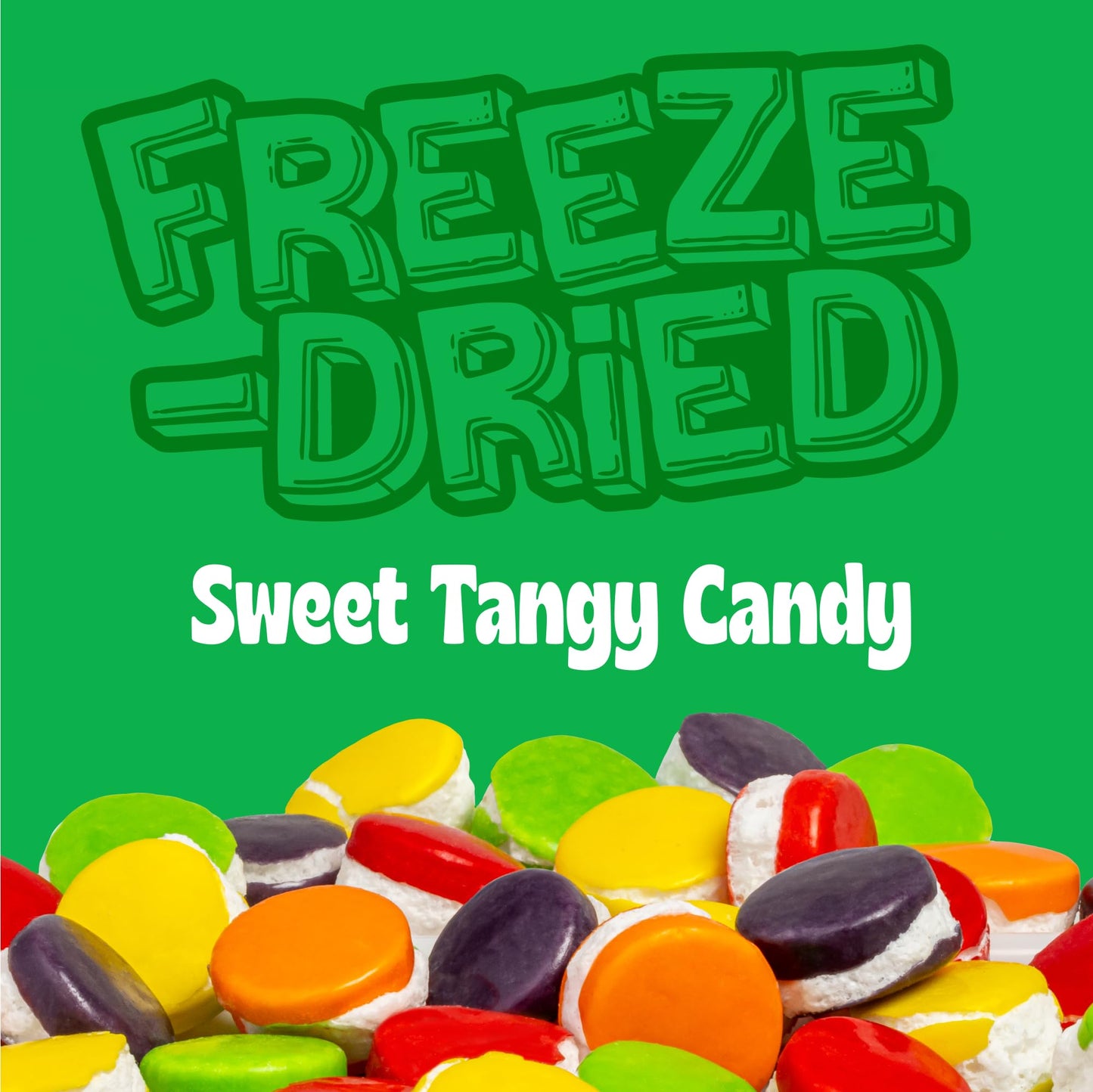 Freeze Dried Sweet Tarts-Style Candy, Crazy Candy Tangy Tarts - Intense Tart to Sweet Flavor Journey, Bold Fruity and Sour Candy