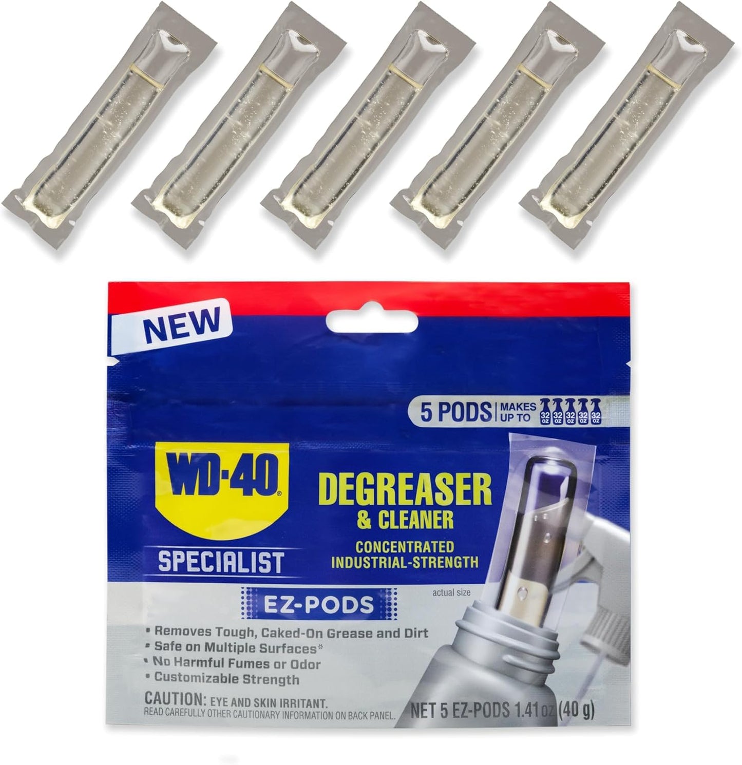 WD-40 Specialist Degreaser and Cleaner EZ-PODS, Customizable Industrial-Strength Concentrate, Multi-Surface Cleaning Solution, Cleans and Degreases