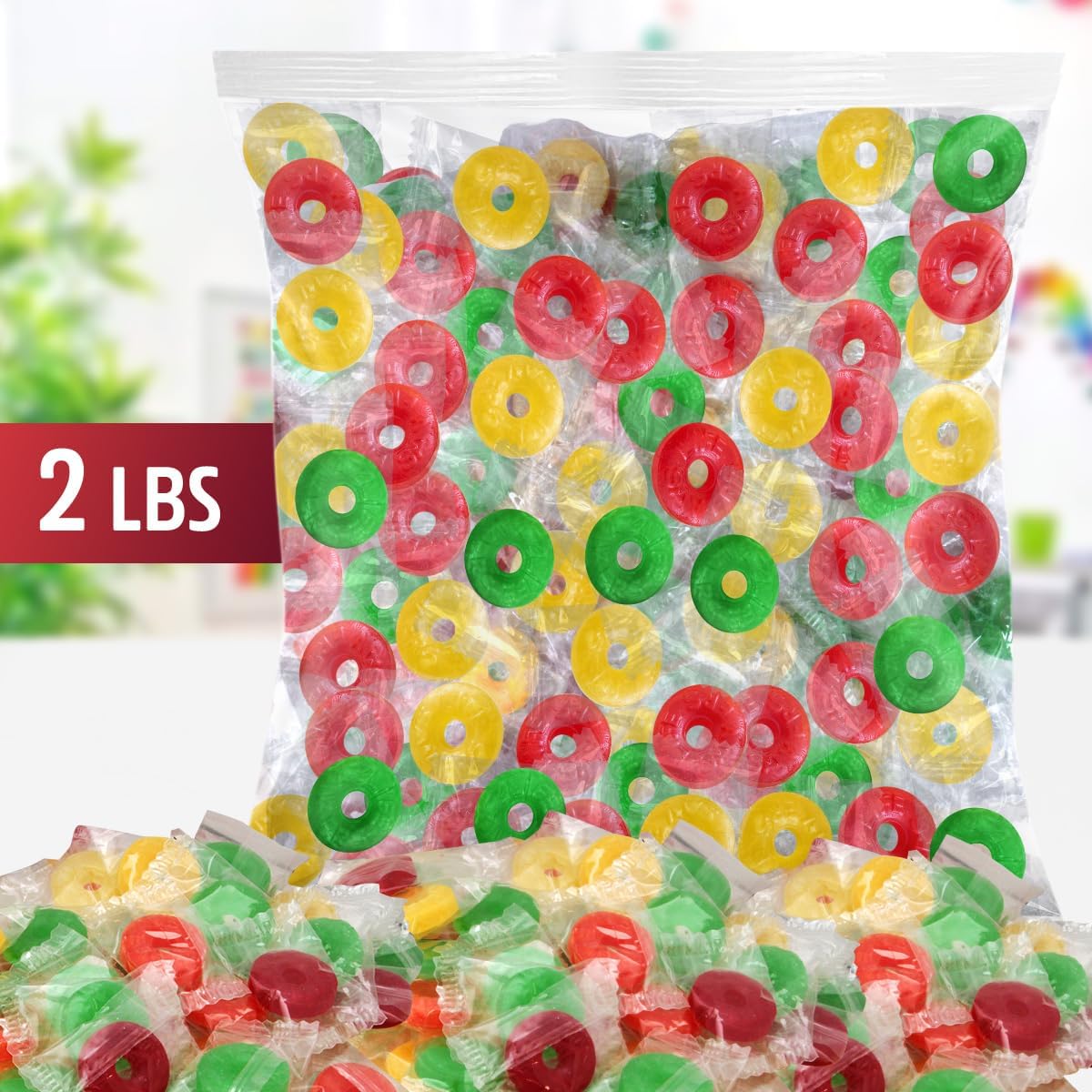 Assorted Hard Fruit Candy Bulk - Bulk Candy Individually Wrapped, Ideal Candies Bulk for Buffets and Party Favors or Snacking at Home, Perfect