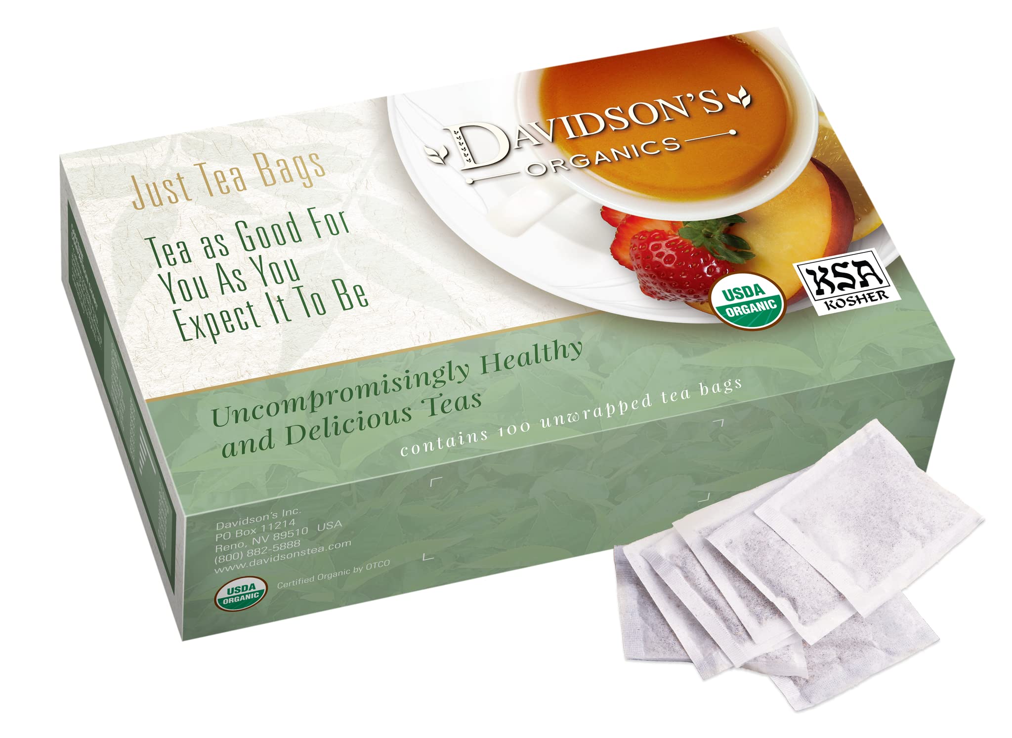 Davidson's Organics, Ayurvedic Infusions, Anti-Inflammation, 100-count Unwrapped Tea Bags