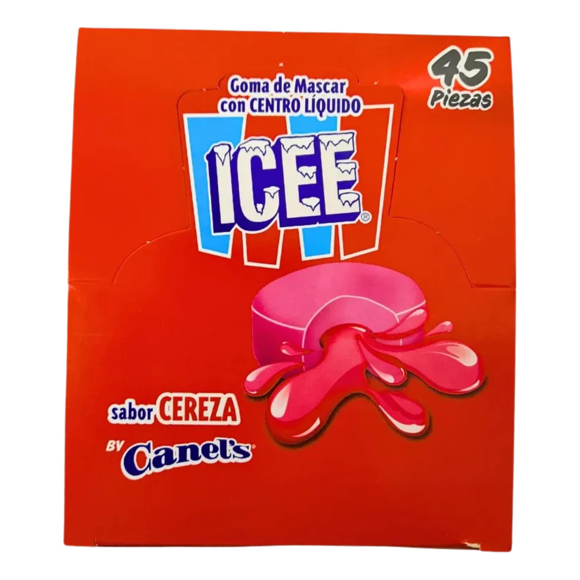 Canels Strawberry Gum with Liquid Center Cherry - 7.94 oz, 45 Pieces - Premium Fruit Gum for a Juicy and Flavorful Experience
