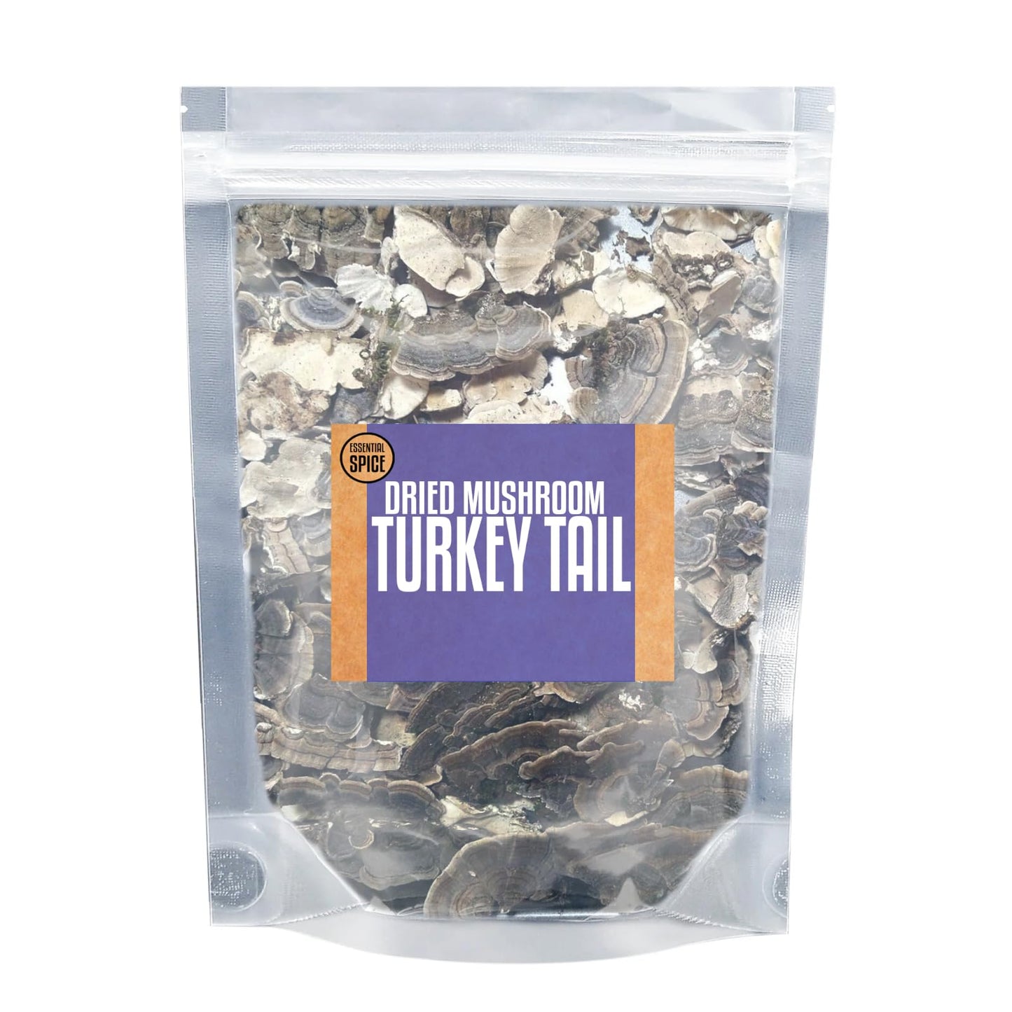 Essential Spice Dried Turkey Tail Mushrooms - Whole Slices, Mild Earthy Flavor - Traditional Functional Mushroom for Teas, Tinctures, Broths