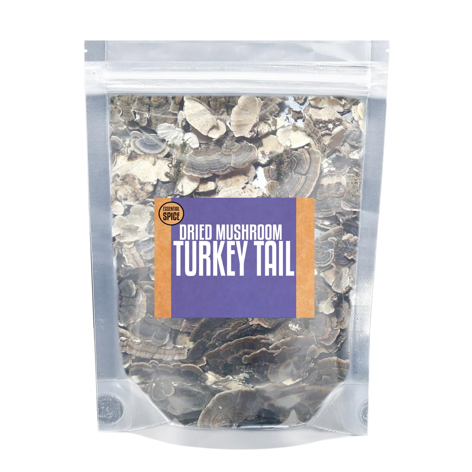 Essential Spice Dried Turkey Tail Mushrooms - Whole Slices, Mild Earthy Flavor - Traditional Functional Mushroom for Teas, Tinctures, Broths