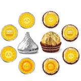 You are My Sunshine Round Candy Stickers - Sun Baby Shower or Birthday Party Round Labels Fit Chocolate Candy (160 Pieces