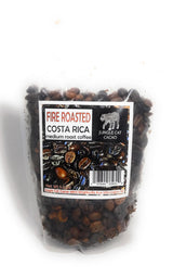 Jungle Cat Cacao - Fire Roasted Costa Rican Coffee - Medium Roast - Whole Bean - Rich and Smooth Flavor - Roasted Over Open Flame - 5.5oz.