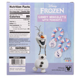 Disney Frozen Candy Bracelets, Edible Jewelry with Character Charms, Individually Wrapped Party Favors, 20 Pieces Inside