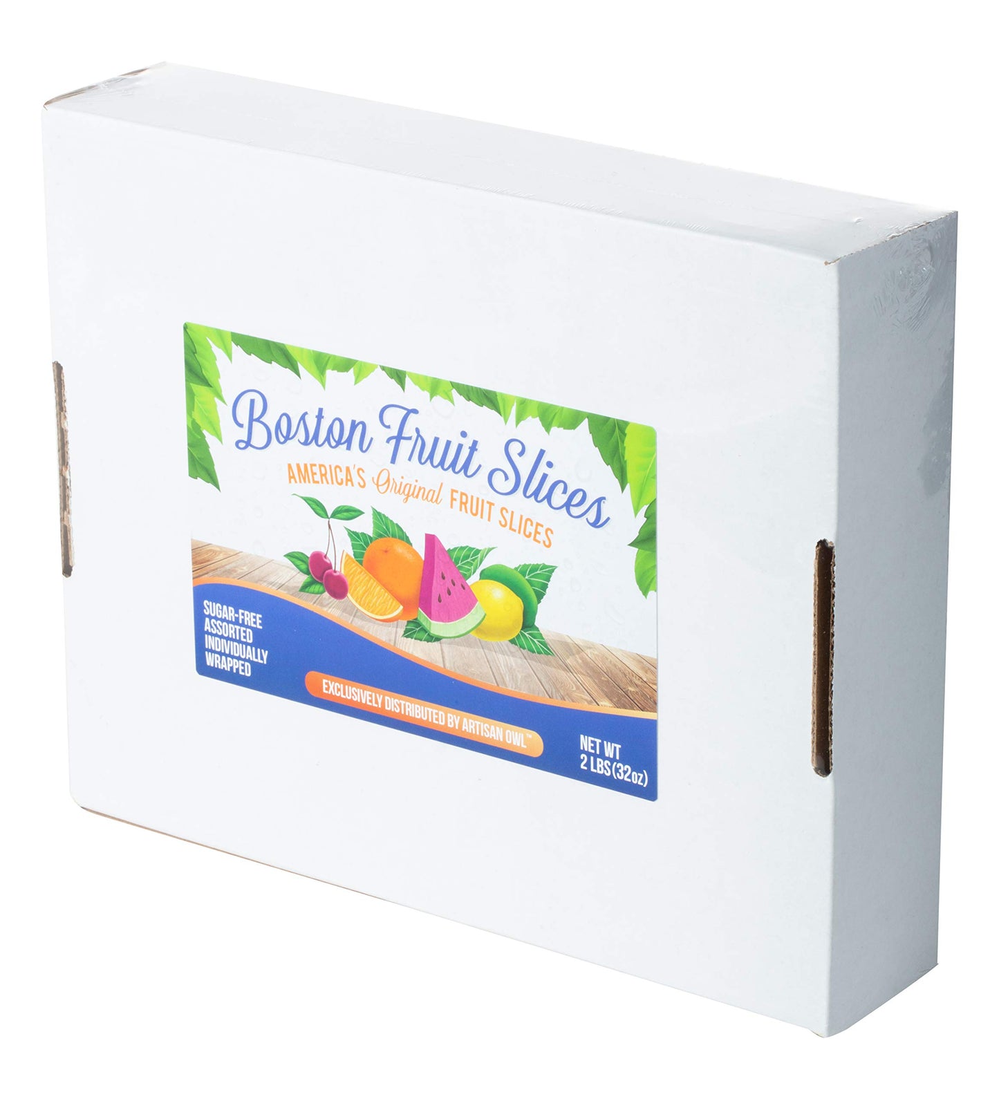 Boston Fruit Slice Individually Wrapped Sugar Free Gummy Candy 2lb Boxed Assortment