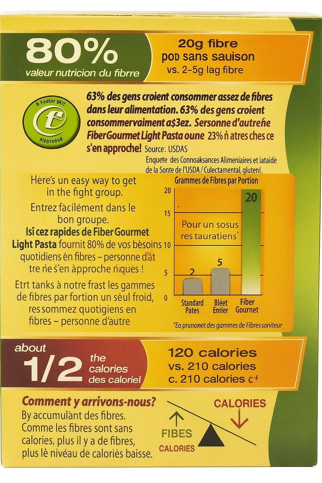 Fiber Gourmet Light Penne -- 8 oz
