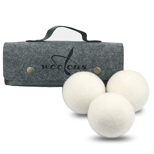 Wool Dryer Balls-XL 3 & 6 Pack Natural Reusable Organic Handmade New Zealand Sheep Wool Tumble Laundry Dryer Ball-Alternative to Dryer Sheets, Reduce