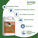 DeckMax Premium Deck Cleaner Kit | Deck Cleaner and Mildew Remover | Cleans up to 1,500 Sq. Ft. | Safe for Trex, Timbertech & Wood Decking | Powerful