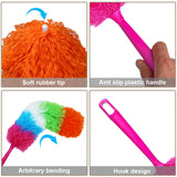 HTOOLPRO 20-Inch Microfiber Hand Duster, Car Interior Detailing Duster, Rainbow Feather Duster for Car, Home, Office Cleaning
