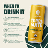 Mateina Organic Mango Key Lime Yerba Mate, 12 Fl Oz