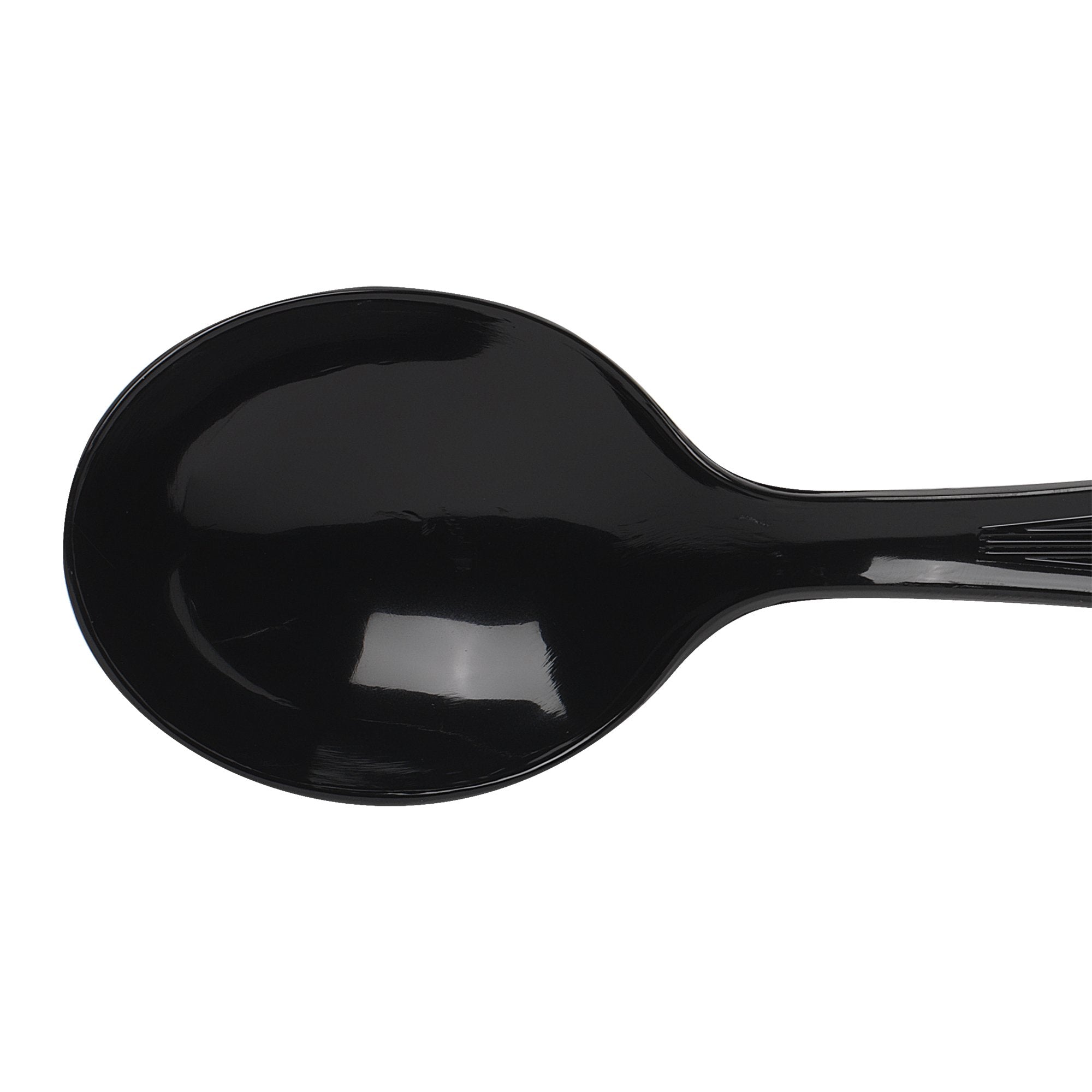Dixie 5.75" Heavy-Weight Polystyrene Plastic Soup Spoon by GP PRO (Georgia-Pacific), Black, SH517, (Case of 1,000), 1 Box/Case
