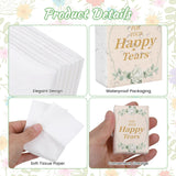 100 Packs Happy Tears Tissues for Wedding,3 Ply Wedding Tissues for Wedding Favors,Bulk Individual Tissues Packs for Wedding Welcome Bag