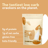 Original Almond Flour Crackers by Real Phat Foods - Low Carb, Gluten-Free Keto Crackers - Pack of 3 (Original)