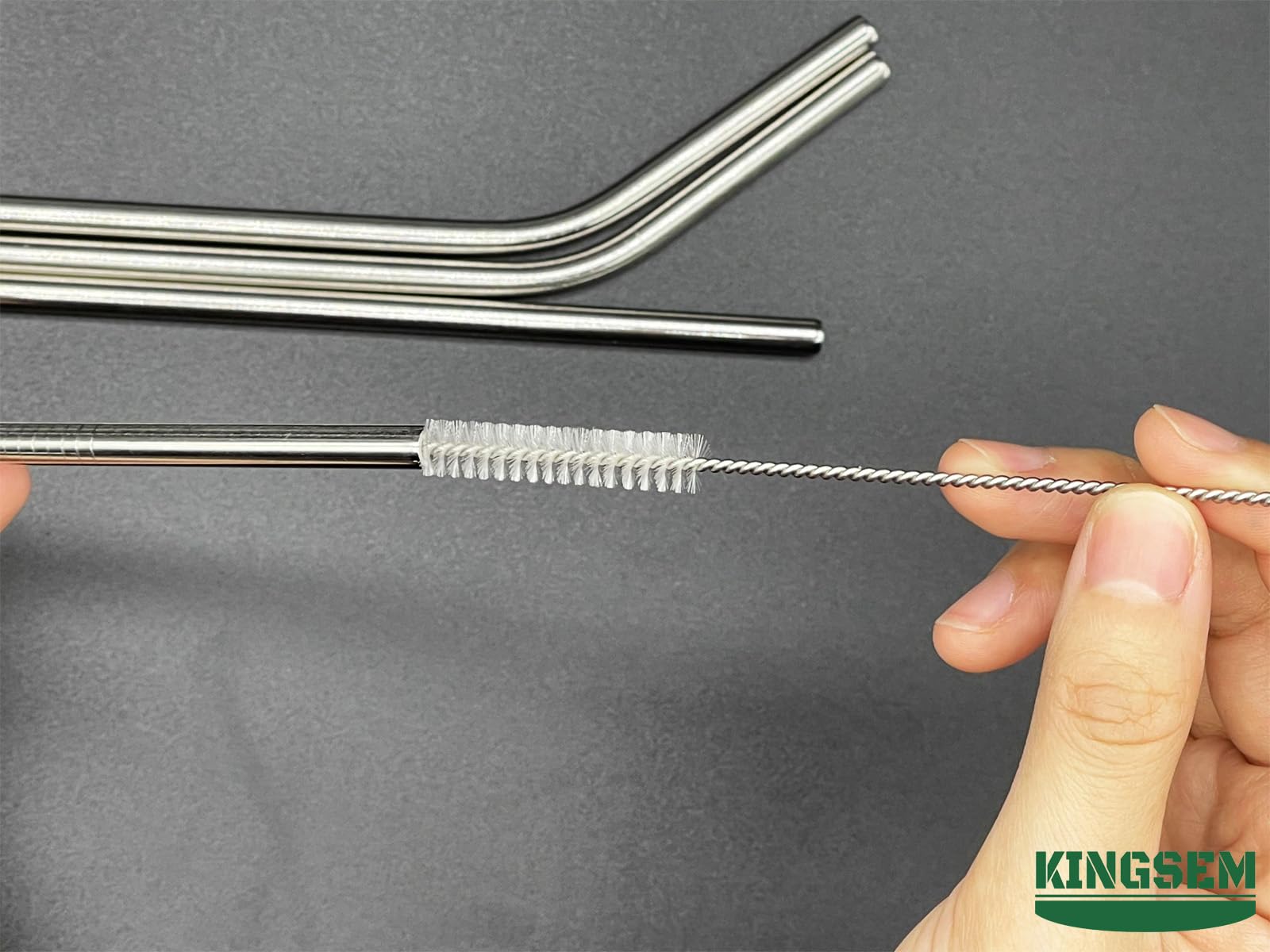 KINGSEM 20PCS Straw Cleaner Brush kit, Straw Brush of 8mm-10.6 inch for Water Bottle Sippy Cup with Straw, Glass Straw,Piper Cleaning, Tubes Cleaning