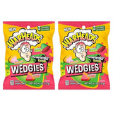 WARHEADS Wedgies - Sour Chewy Candy - Pink Lemonade, Cherry Limeade & Watermelon Punch Flavors - 4.5 oz. Bags - 2 Pack
