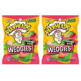 WARHEADS Wedgies - Sour Chewy Candy - Pink Lemonade, Cherry Limeade & Watermelon Punch Flavors - 4.5 oz. Bags - 2 Pack