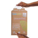 Homevative Laundry Detergent Sheets, 30 Sheets, Up to 60 Loads, Easy Dissolve, Unscented, Eco package, HE Compatible, Septic friendly, Great